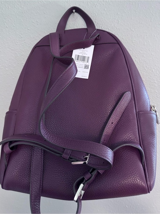 Kate Spade Burgundy Pebbled Leather Backpack with Front Zip Pocket NWT main image 4